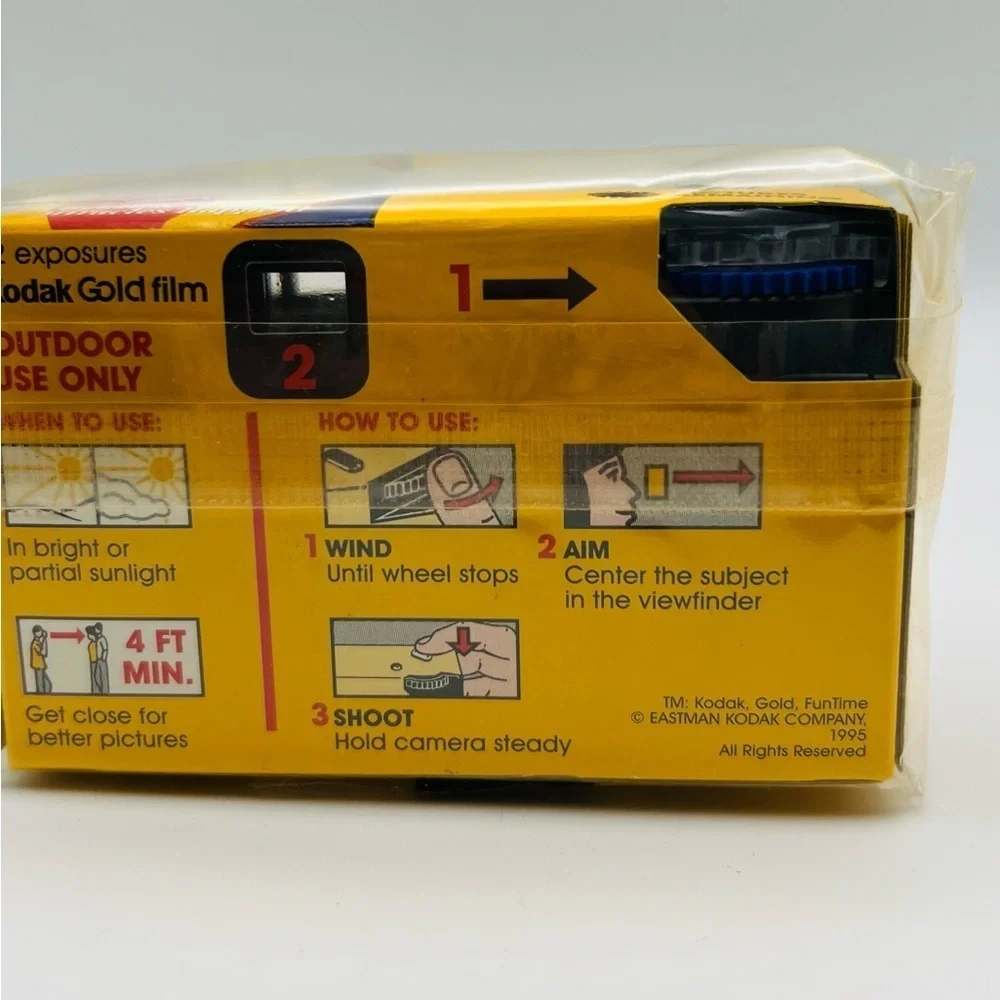 Vintage Kodak FunTime 35 Camera Sealed 1995 New Old Stock NOS